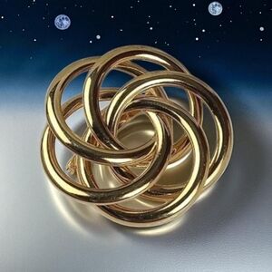 Napier Gold-toned flower brooch pin